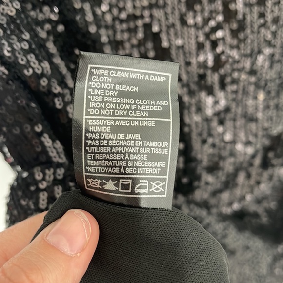 BB Dakota by Steve Madden Hit The Lights Black Sequin Mini Dress - Picture 14 of 14